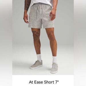 Luluemon At Ease Shorts Men's - 7 inch, Light Heather Gray